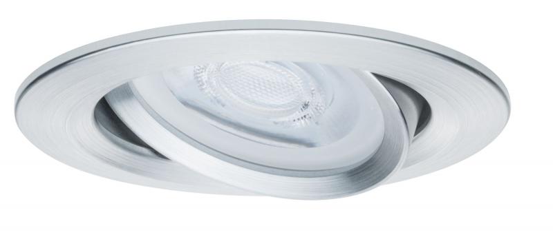 Paulmann 93640 Einbauleuchte Nova rund schwenkb max. 35W GU10 Alu gedreht