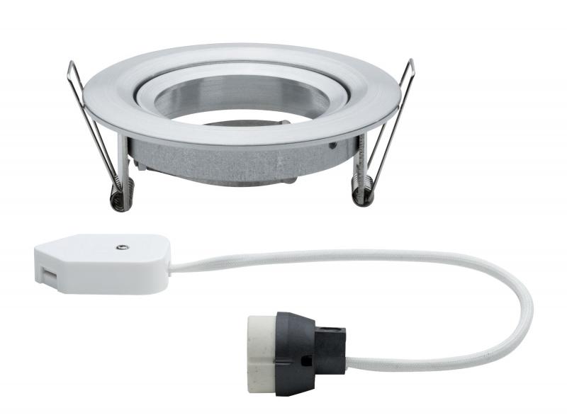 Paulmann 93640 Einbauleuchte Nova rund schwenkb max. 35W GU10 Alu gedreht