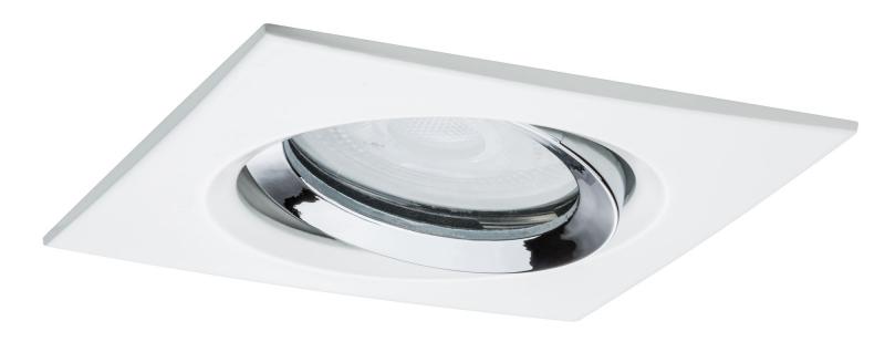Paulmann 93664 Einbauleuchte Set Nova Plus IP65 schwb eck max1x 35W Weiß-Chrom