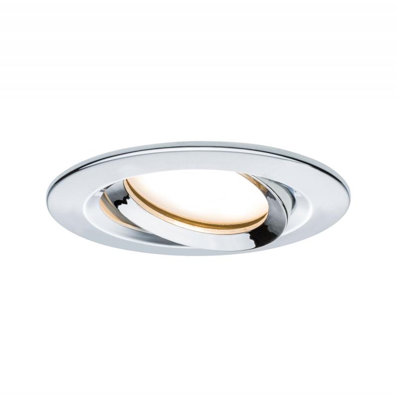 Paulmann 93684 Einbauleuchte Set Nova Plus Coin dim IP65 rd schw LED 3x6.8W 633lm 2700K Chrom/Alu