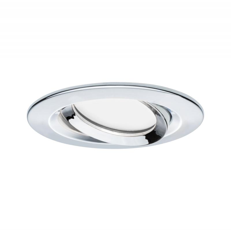 Paulmann 93684 Einbauleuchte Set Nova Plus Coin dim IP65 rd schw LED 3x6.8W 633lm 2700K Chrom/Alu