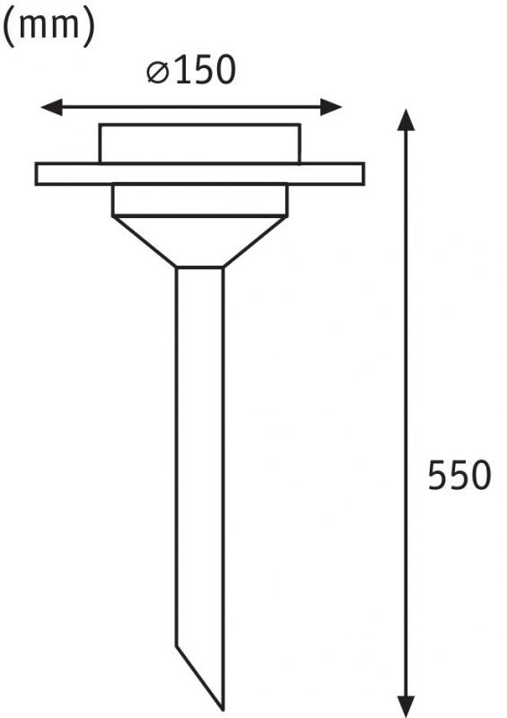 Paulmann 93764 Special Solarspieß Ufo IP44 LED 1x0.2W Edelstahl/Klar Edelstahl/Glas