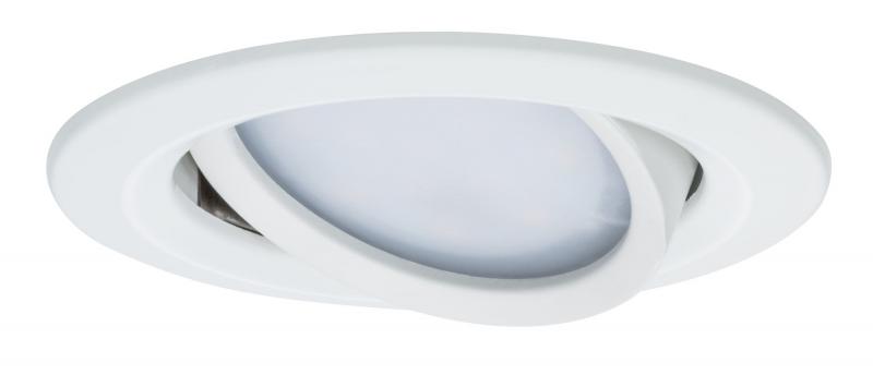Set dimmbare Einbauleuchte Nova Plus Coin schwbar LED Weiß/Alu Paulmann 93876