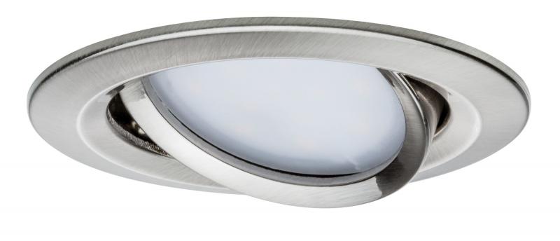 Paulmann 93877 Einbauleuchte Set Nova Plus Coin dim rund schwb LED 6W 2700K Eisen/Alu