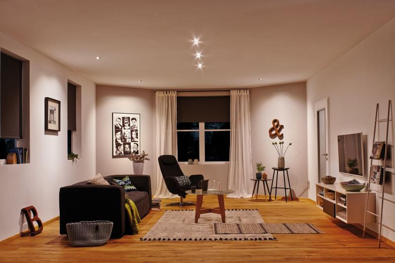 Paulmann 93877 Einbauleuchte Set Nova Plus Coin dim rund schwb LED 6W 2700K Eisen/Alu