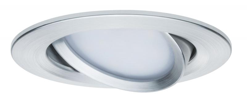 Paulmann 93902 Einbauleuchte Set Nova Plus Coin dim rund schwb LED 6W 2700K Alu