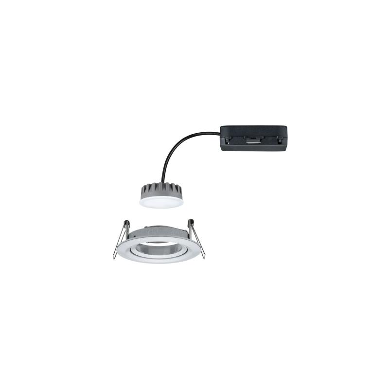 Paulmann 93902 Einbauleuchte Set Nova Plus Coin dim rund schwb LED 6W 2700K Alu