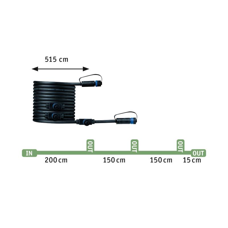 Paulmann 93949 Outdoor Plug & Shine Floor Mini Ergänzungs Set IP65 3000K 24V Silber