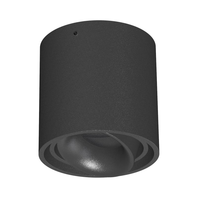 EVN 941009 Deckenanbauleuchte schwarz rund GU10 230 V AC dimmbar drehbar 355° schwenkbar 20°