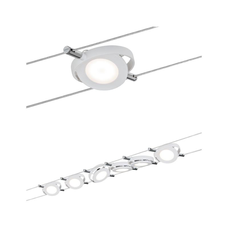 Paulmann 94106 Set RoundMac - 5m Seilsystem Komplettset mit 6 Leuchten