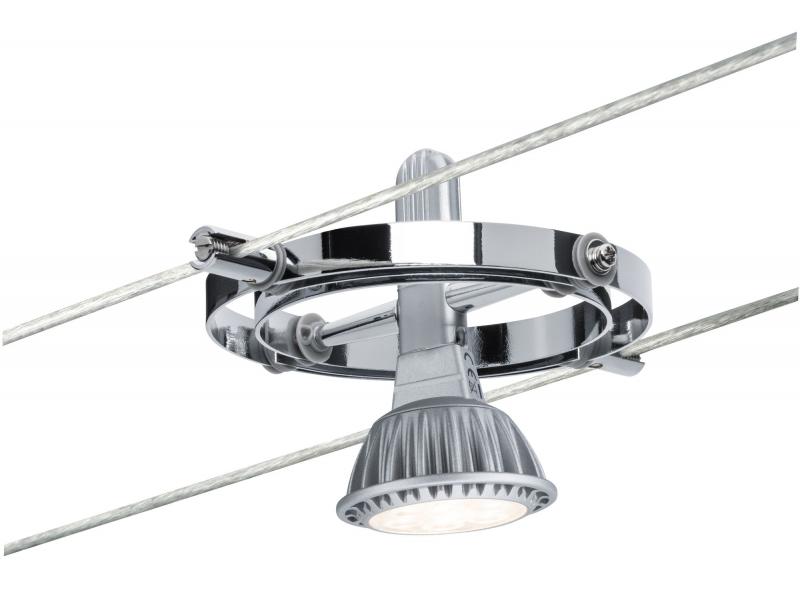 Paulmann 94144 Seilsystem Cardan - 5m Komplettset in Chrom mit 4 Spots ohne LM