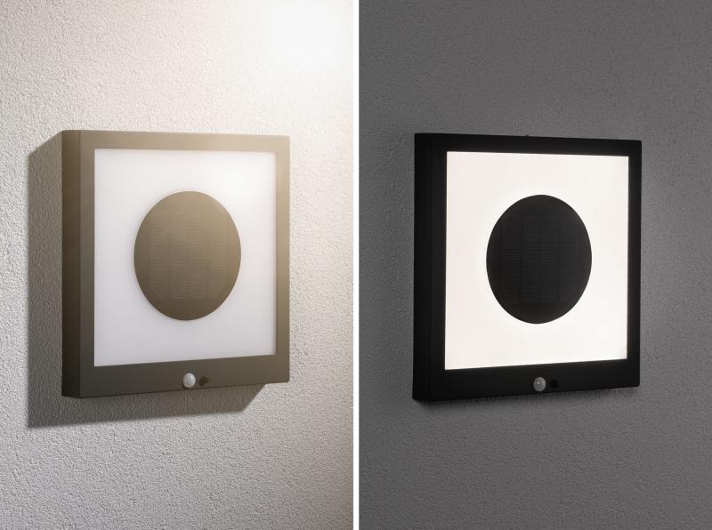 Paulmann 94263 Outdoor Solar Panel Taija IP44 3000K 120lm SENSOR Anthrazit