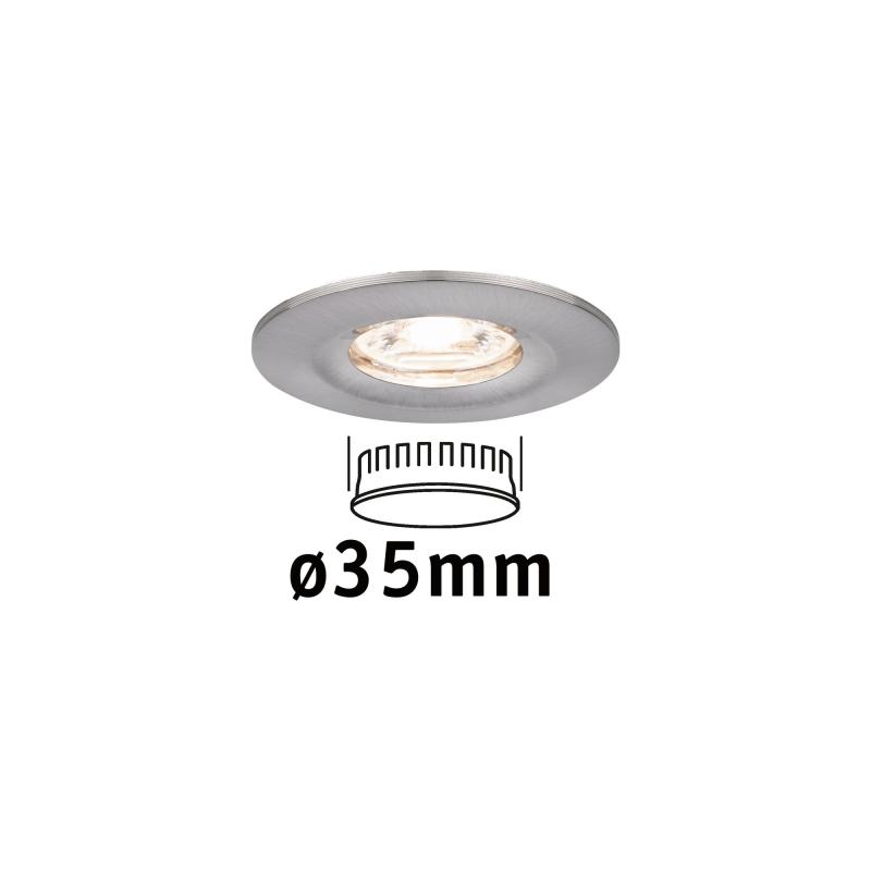 Paulmann 94300 EBL Nova mini Coin rund starr IP44 LED 1x4W 310lm Eisen geb/Alu