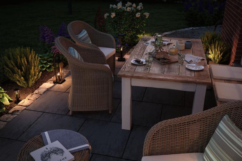Paulmann 94317 Outdoor Plug&Shine classic Garten Laterne 24V 56cm E14 1900K Anthrazit