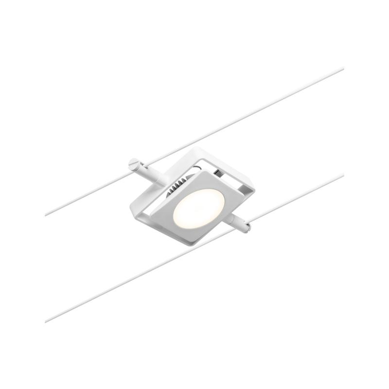 Paulmann 94423 LED Spot MacLED für Seilsystem Weiß matt/Chrom 12V DC Metall 3000K