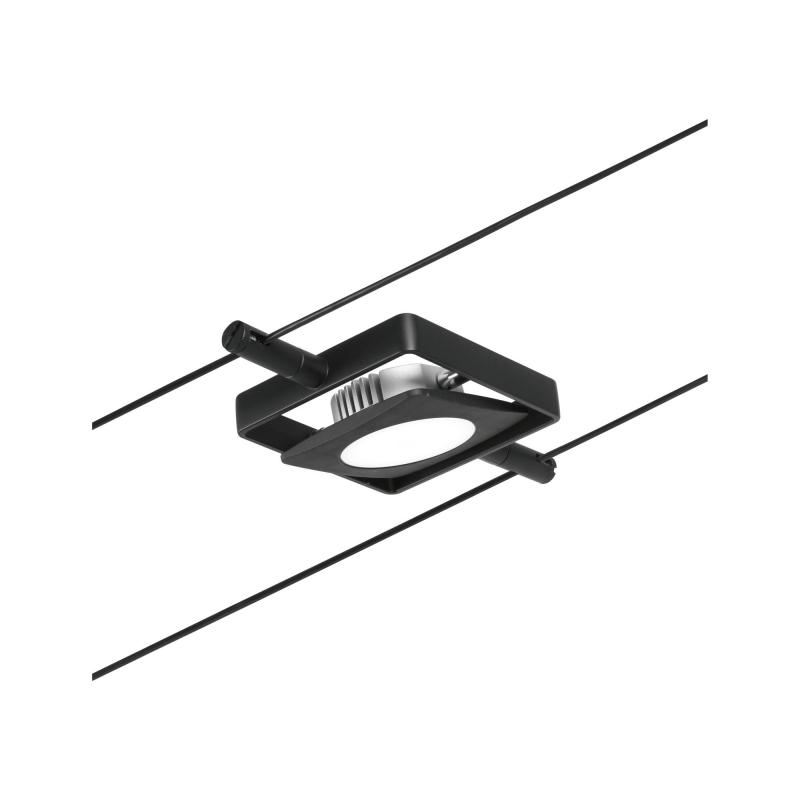 LED Spot für Seilsystem MacLED Paulmann 94425 4,5W mattiertes schwarz 12V DC Metall 3000K