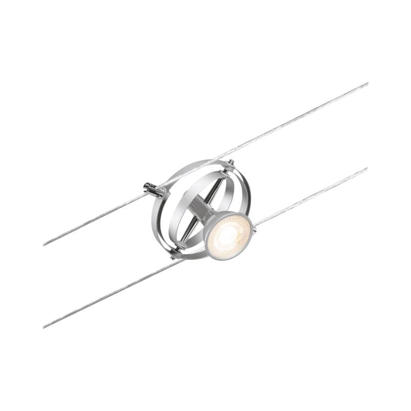 Paulmann 94437 Seilsystemleuchte Spot Cardan GU5,3 Chrom matt 12V DC 60VA Kunststoff/Metall