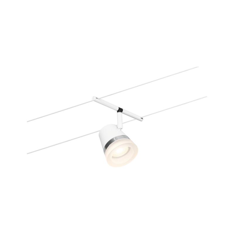 Paulmann 94461 Seilsystem Set Cone 5-flammig Weiß matt Chrom für GU5,3 12V DC