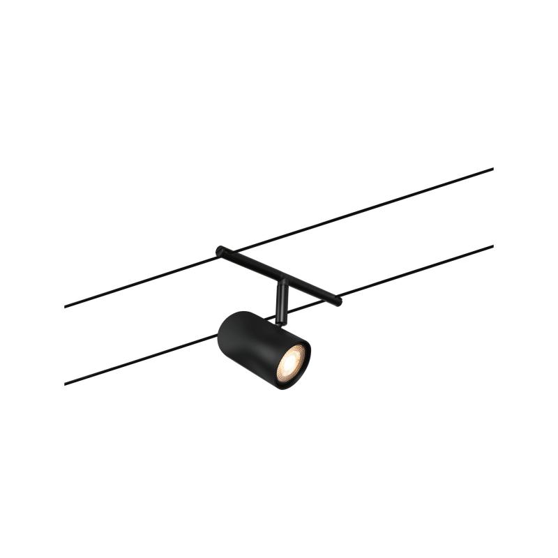 Paulmann 94469 Seilsystem Set Cup 5-strahlig Schwarz matt Chrom GU5,3 12V DC
