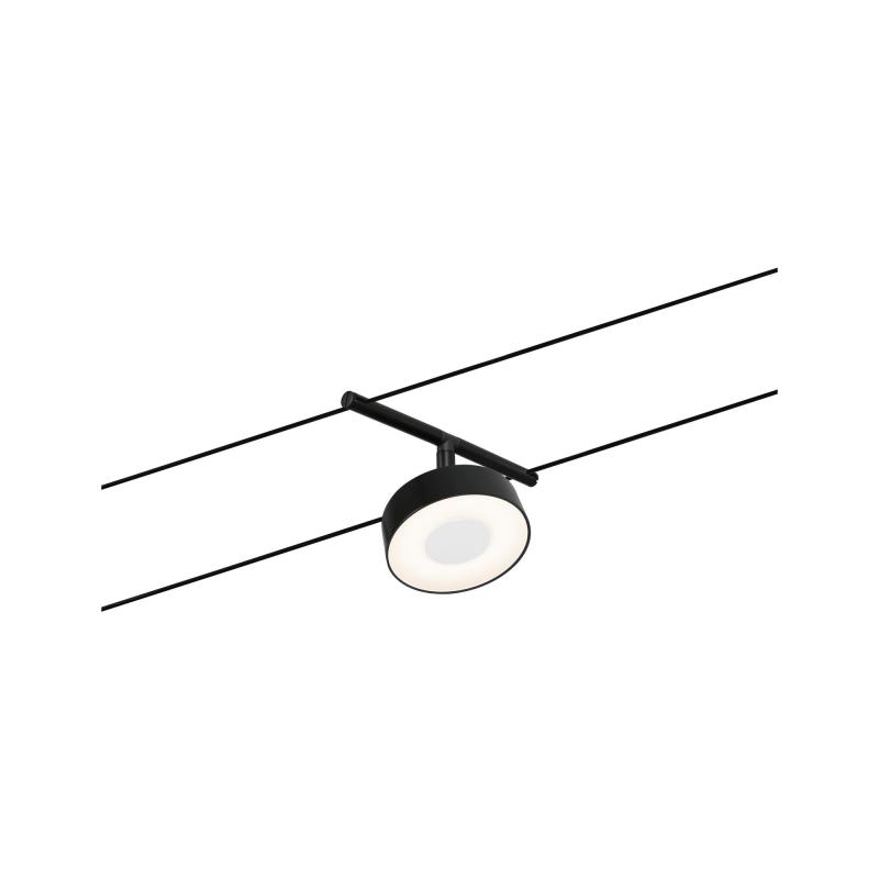 Paulmann 94479 Basisset Seilsystem Circle 5-flammig schwarz weiß DC warmweiß