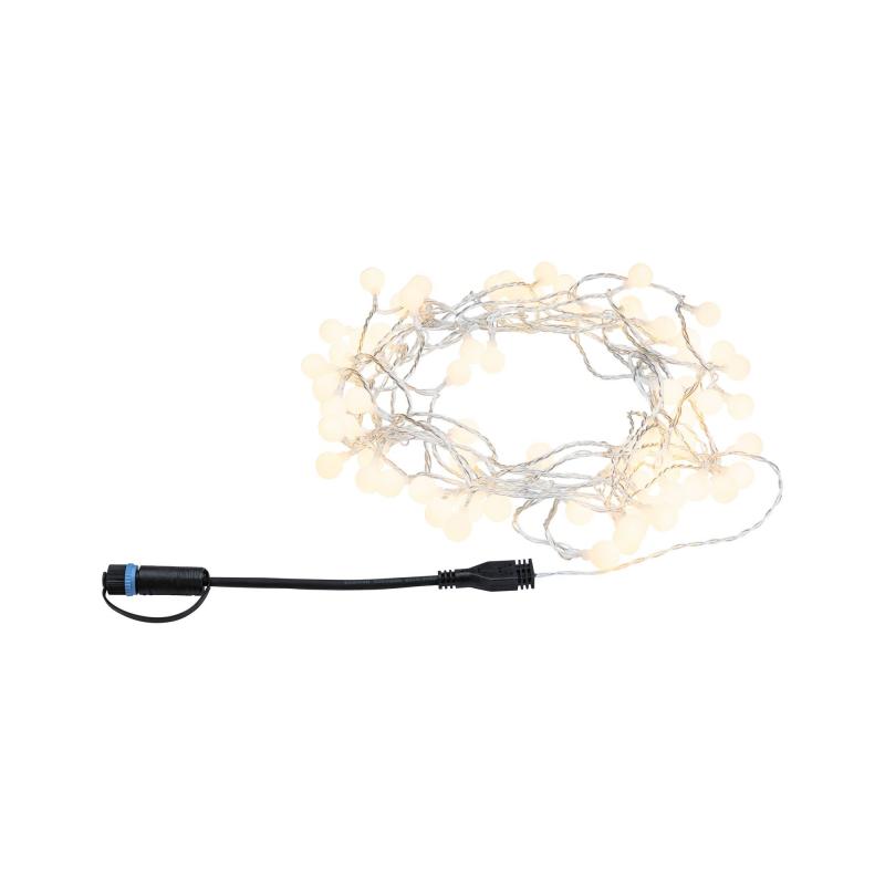 Paulmann 94557 Plug & Shine LED Lichterkette Warmweiß Spritzwasser geschützt warmweiß Schwarz