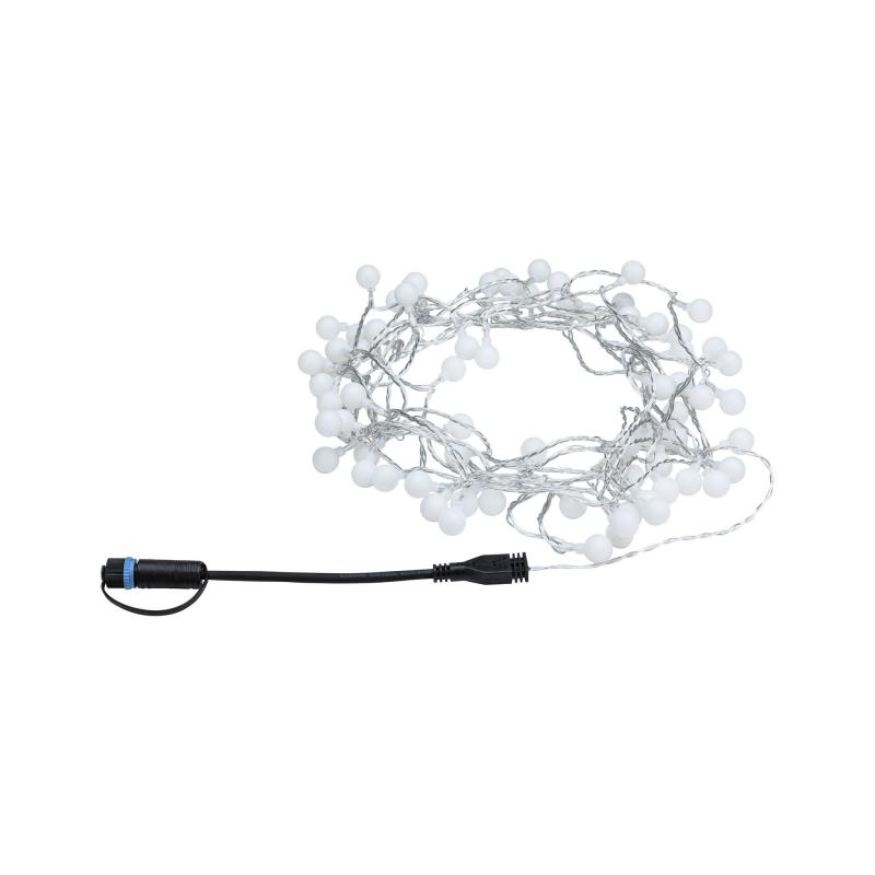 Paulmann 94557 Plug & Shine LED Lichterkette Warmweiß Spritzwasser geschützt warmweiß Schwarz