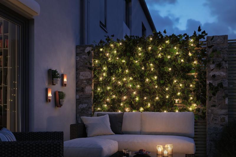 Paulmann 94557 Plug & Shine LED Lichterkette Warmweiß Spritzwasser geschützt warmweiß Schwarz