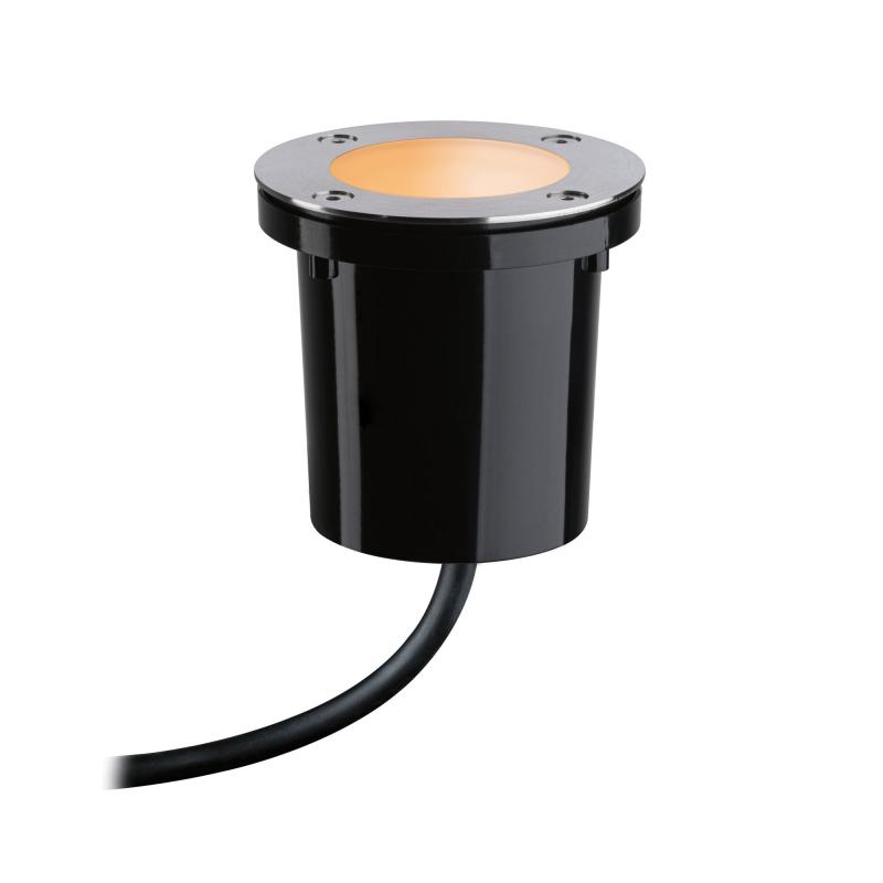 Paulmann 94588 Plug & Shine LED Bodeneinbauleuchte Smart Home Zigbe IP65 Tunable Warm 4,6W Schwarz/Edelstahl