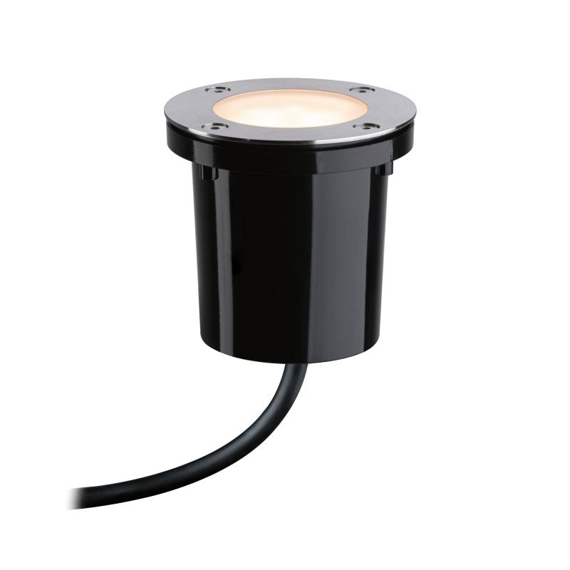 Paulmann 94588 Plug & Shine LED Bodeneinbauleuchte Smart Home Zigbe IP65 Tunable Warm 4,6W Schwarz/Edelstahl