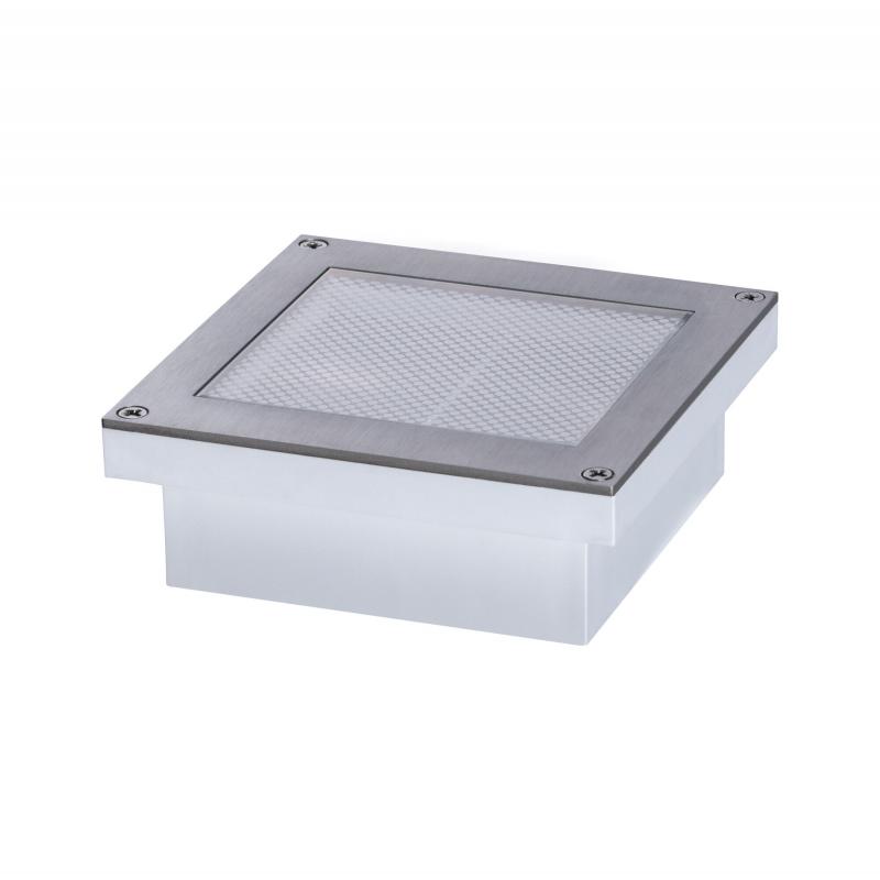 Paulmann 94595 LED Bodeneinbauleuchte Smart Home Zigbee Brick IP67 eckig 100x100mm Tunable Warm 1W Edelstahl