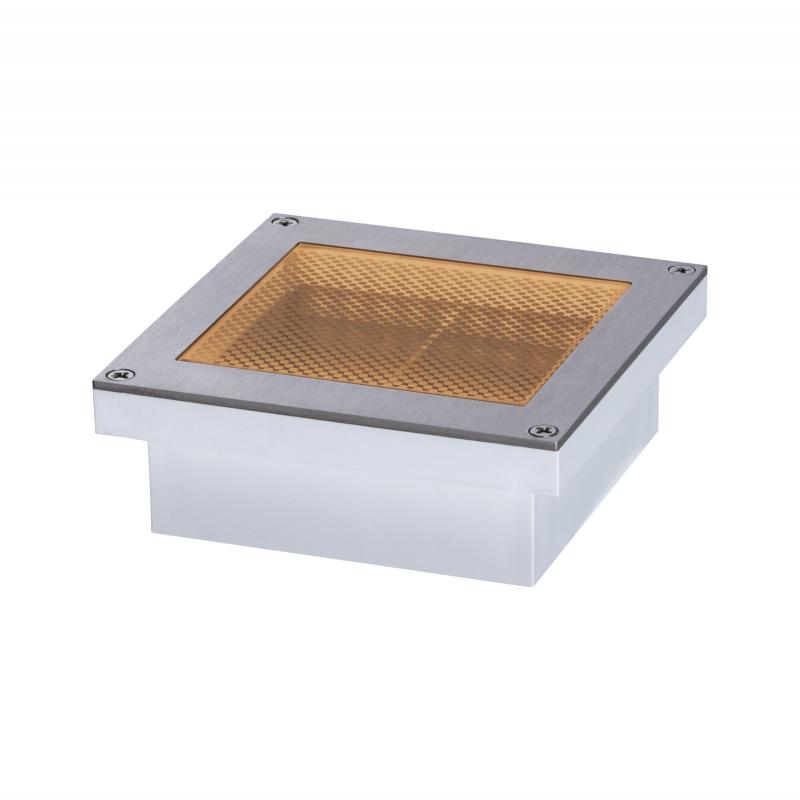 Paulmann 94595 LED Bodeneinbauleuchte Smart Home Zigbee Brick IP67 eckig 100x100mm Tunable Warm 1W Edelstahl