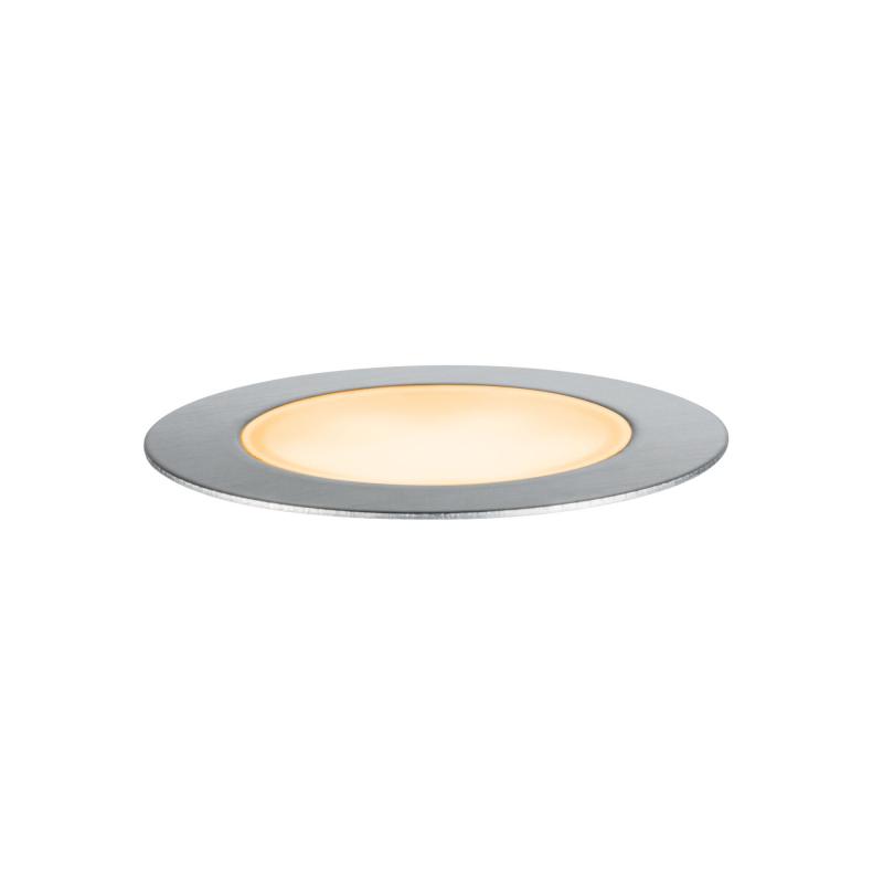 Paulmann 94721 Plug & Shine LED Bodeneinbauleuchte Floor Einzelleuchte IP67 extra warmweiß 2W Silber
