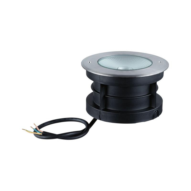 Paulmann 94749 LED Bodeneinbauleuchte Vanea modern seewasserresistent staubdicht 1m unter Wasser geschützt rund 160mm warmweiß 15,5W Aluminium