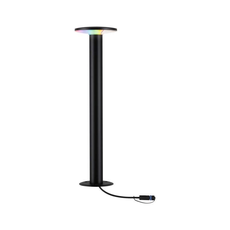 Paulmann 94750 Plug & Shine LED Pollerleuchte Smart Home Zigbee Plate IP44 RGBW+ 5W Anthrazit
