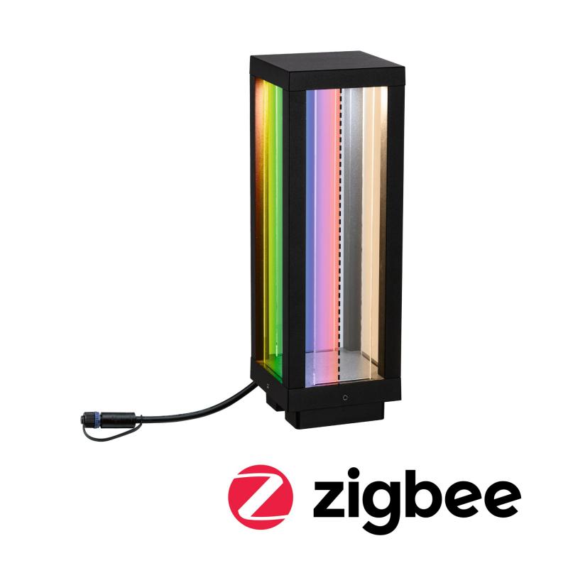 Paulmann 94753 Plug & Shine Laterne Smart Home Zigbee Classic Einzelleuchte IP44 RGBW 2W Anthrazit