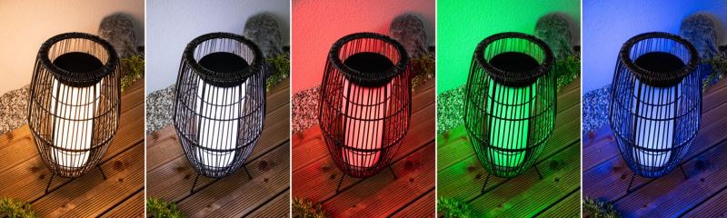 Paulmann 94754 Plug & Shine LED Lichtobjekt Smart Home Zigbee Basket IP44 RGBW 3,2W Schwarz