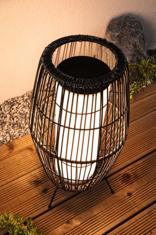 Paulmann 94754 Plug & Shine LED Lichtobjekt Smart Home Zigbee Basket IP44 RGBW 3,2W Schwarz