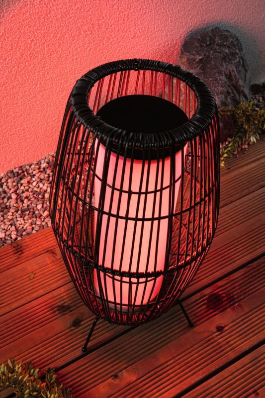 Paulmann 94754 Plug & Shine LED Lichtobjekt Smart Home Zigbee Basket IP44 RGBW 3,2W Schwarz