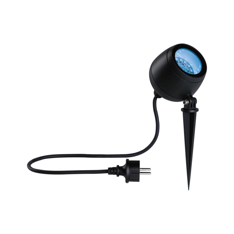 Paulmann 94771 LED Gartenstrahler Smart Home Zigbee Kikolo IP65 90mm RGBW+ 6,2W 440lm 230V Anthrazit Kunststoff#Aluminium