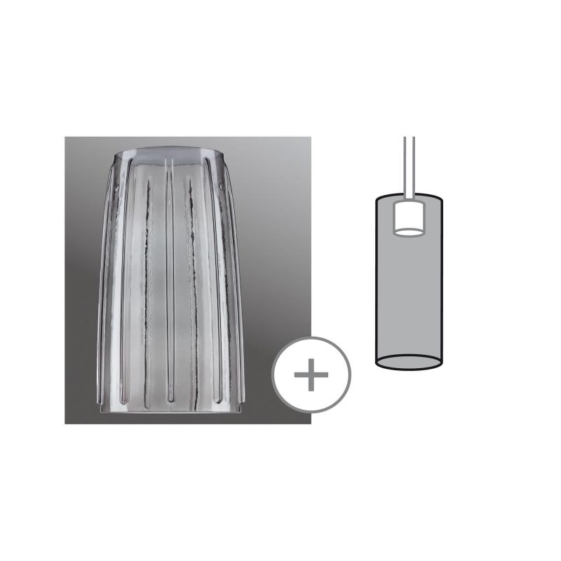 Paulmann 95352 URail 2Easy Glas Drio Rauch Glas