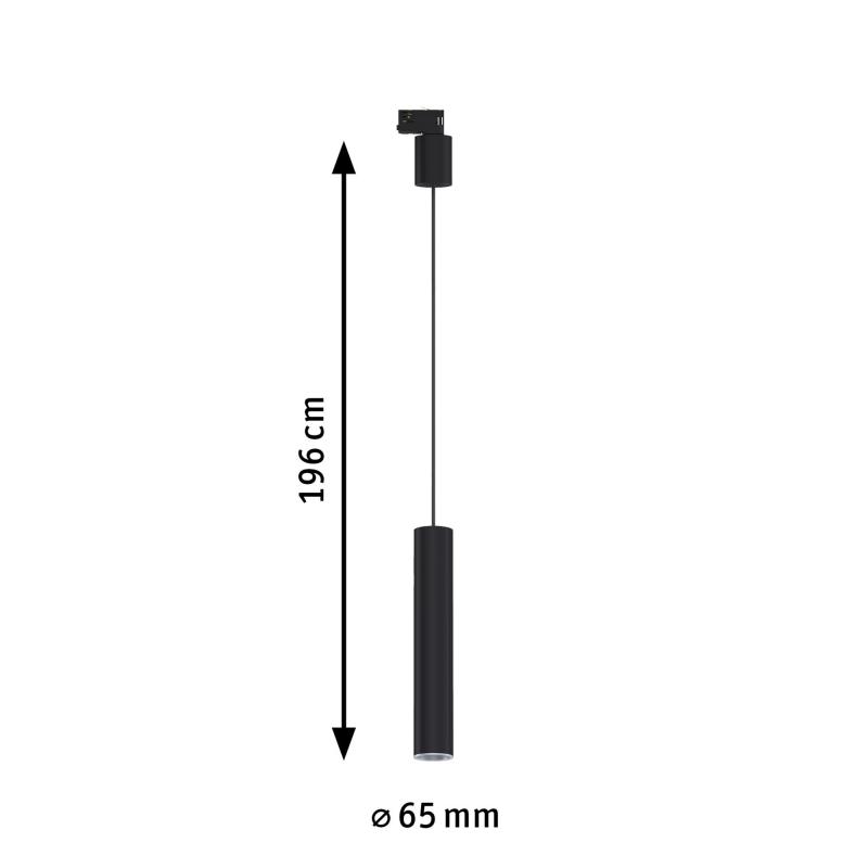 Paulmann 95399 ProRail3 Pendel Artemons GU10 10W dimmbar Schwarz