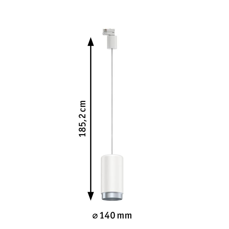 Paulmann 95404 ProRail3 Pendel Corus E27 max. 50W dimmbar Weiß