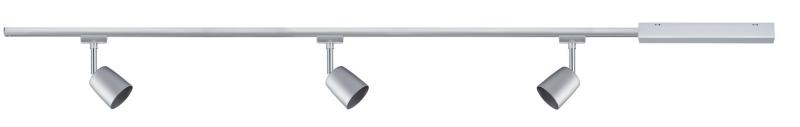 1m Schienensystem mit 3 Spots Paulmann 95462 URail Set Cover in Chrom