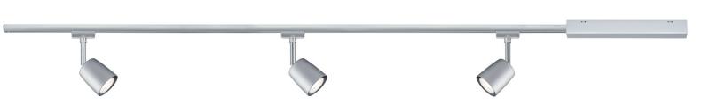 1m Schienensystem mit 3 Spots Paulmann 95462 URail Set Cover in Chrom
