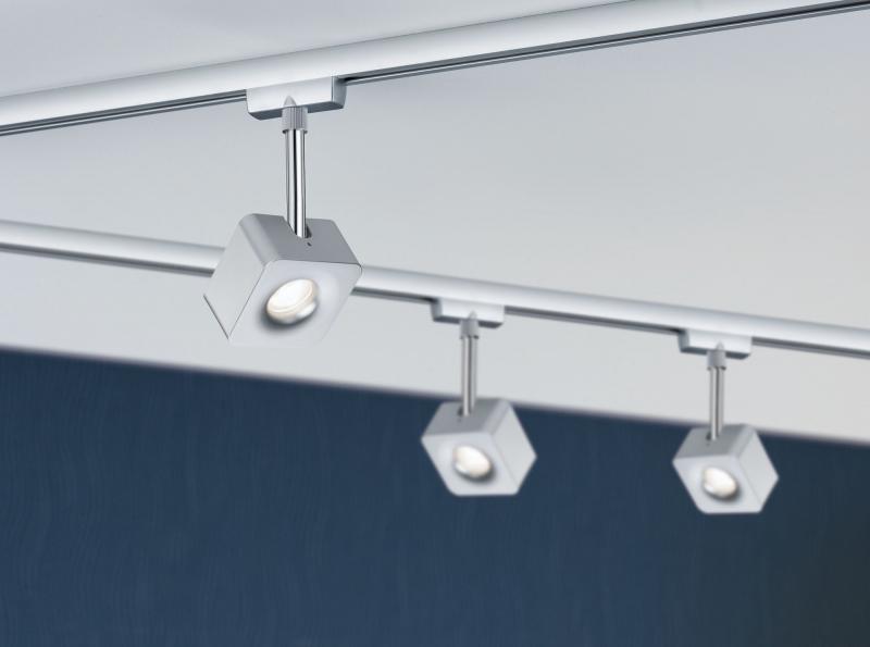Paulmann 95510 URail Spot Cube 8W Chrom/Chrom dimmbar