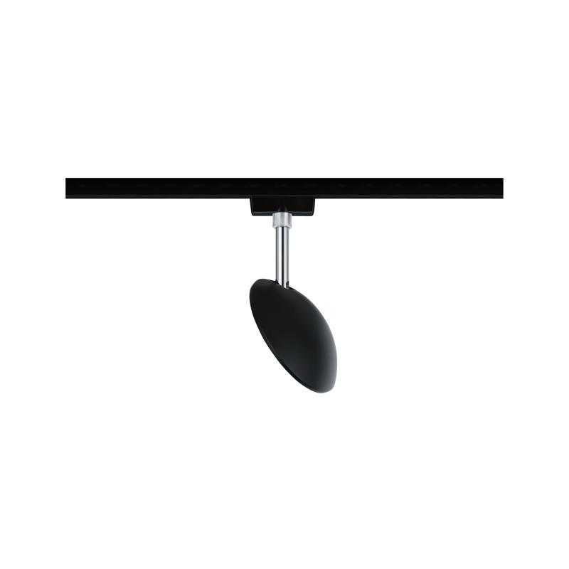 Paulmann 96802 URail LED Schienenspot Sphere Einzelspot 7,4W modern neutralweiß dimmbar Schwarz matt