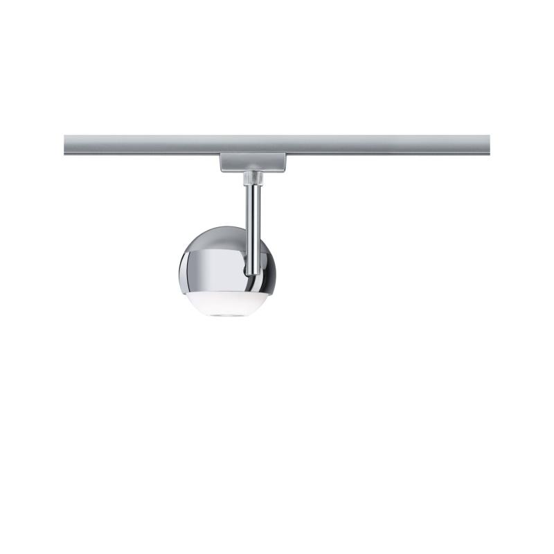 Paulmann 96803 URail LED Schienenspot Capsule II Einzelspot 6,3W modern neutralweiß dimmbar Chrom matt/Chrom