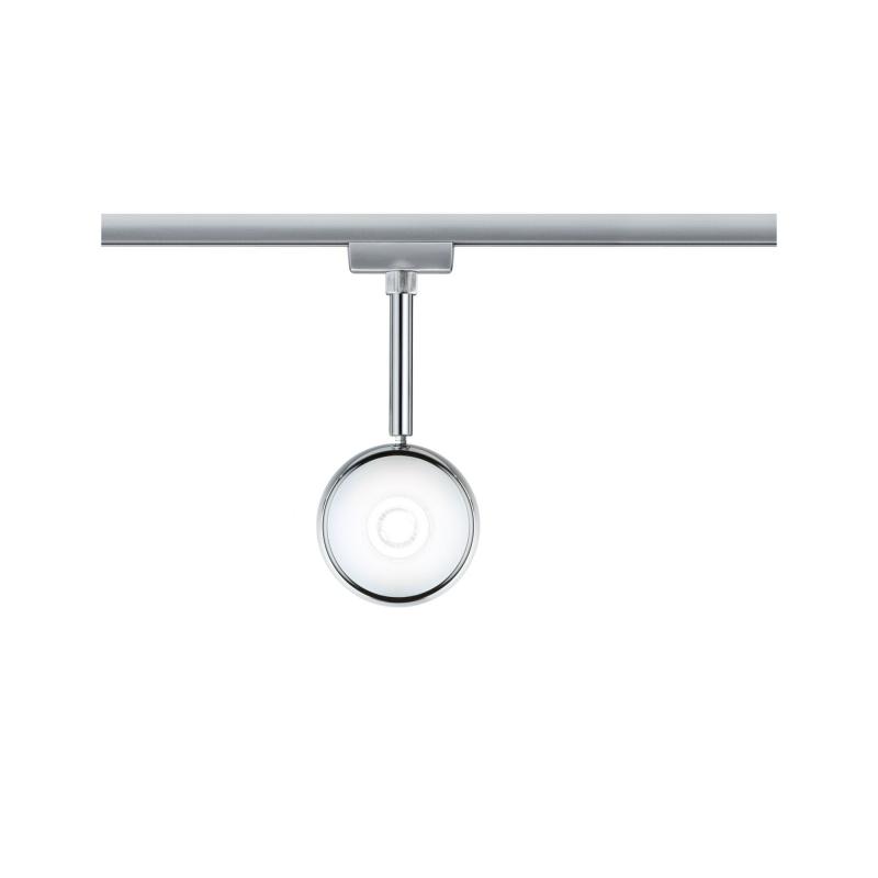 Paulmann 96803 URail LED Schienenspot Capsule II Einzelspot 6,3W modern neutralweiß dimmbar Chrom matt/Chrom