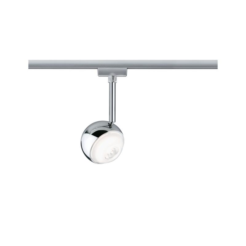 Paulmann 96803 URail LED Schienenspot Capsule II Einzelspot 6,3W modern neutralweiß dimmbar Chrom matt/Chrom