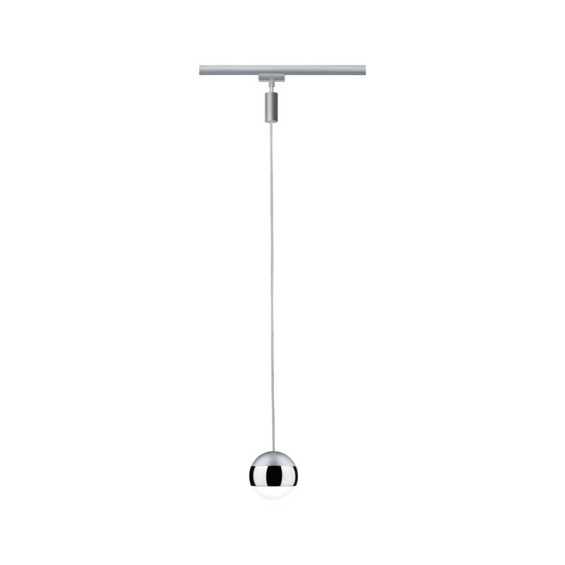 Paulmann 96804 URail LED Pendel Capsule II 6,3W modern neutralweiß dimmbar Chrom matt/Chrom